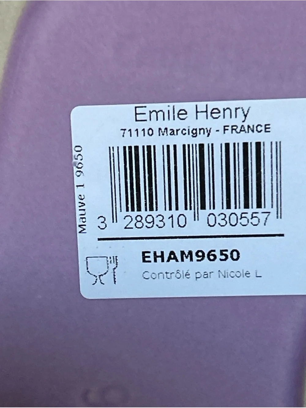 Emile Henry 8x 10 RectangleBaking Dish In Unreleased Mauve Pink Purple France